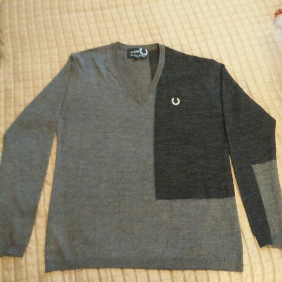 raf simons v neck sweater